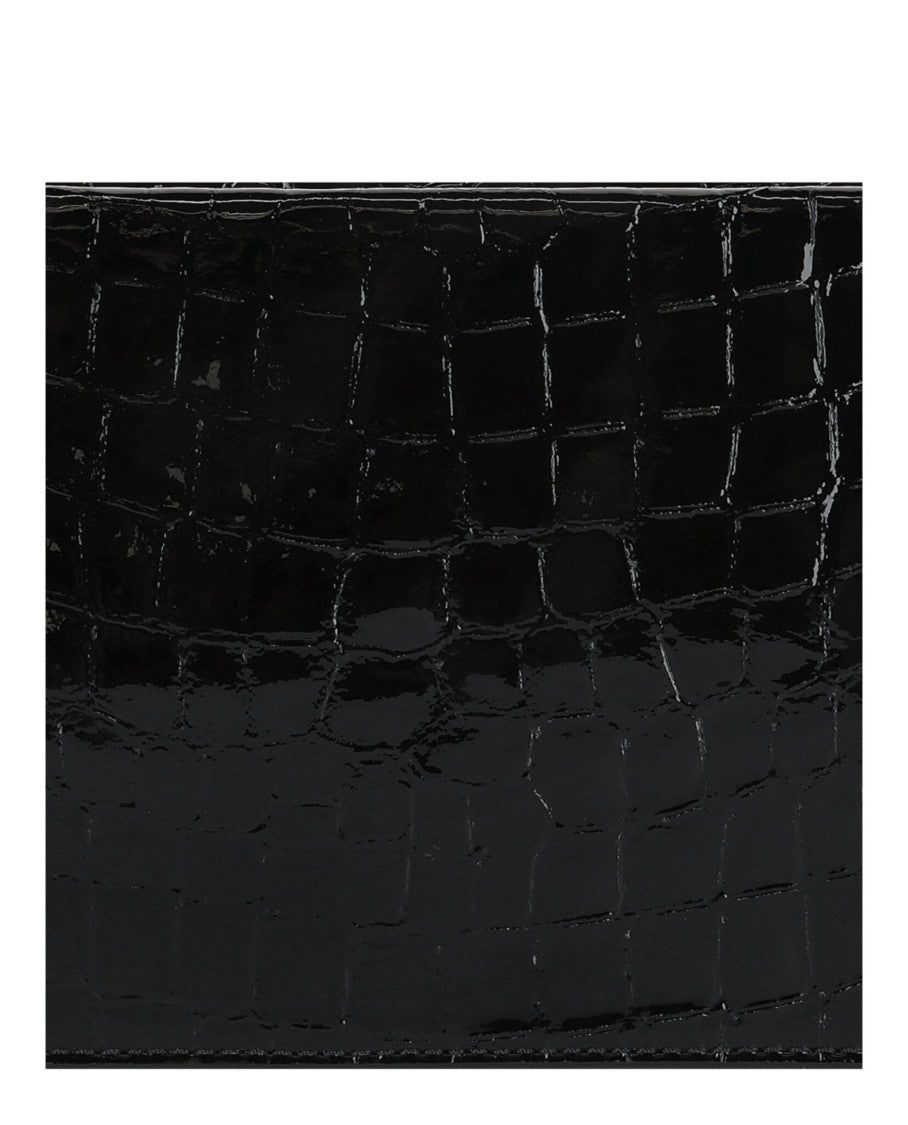 By Far Dulce Crocodile Embossed Shoulder Bag
