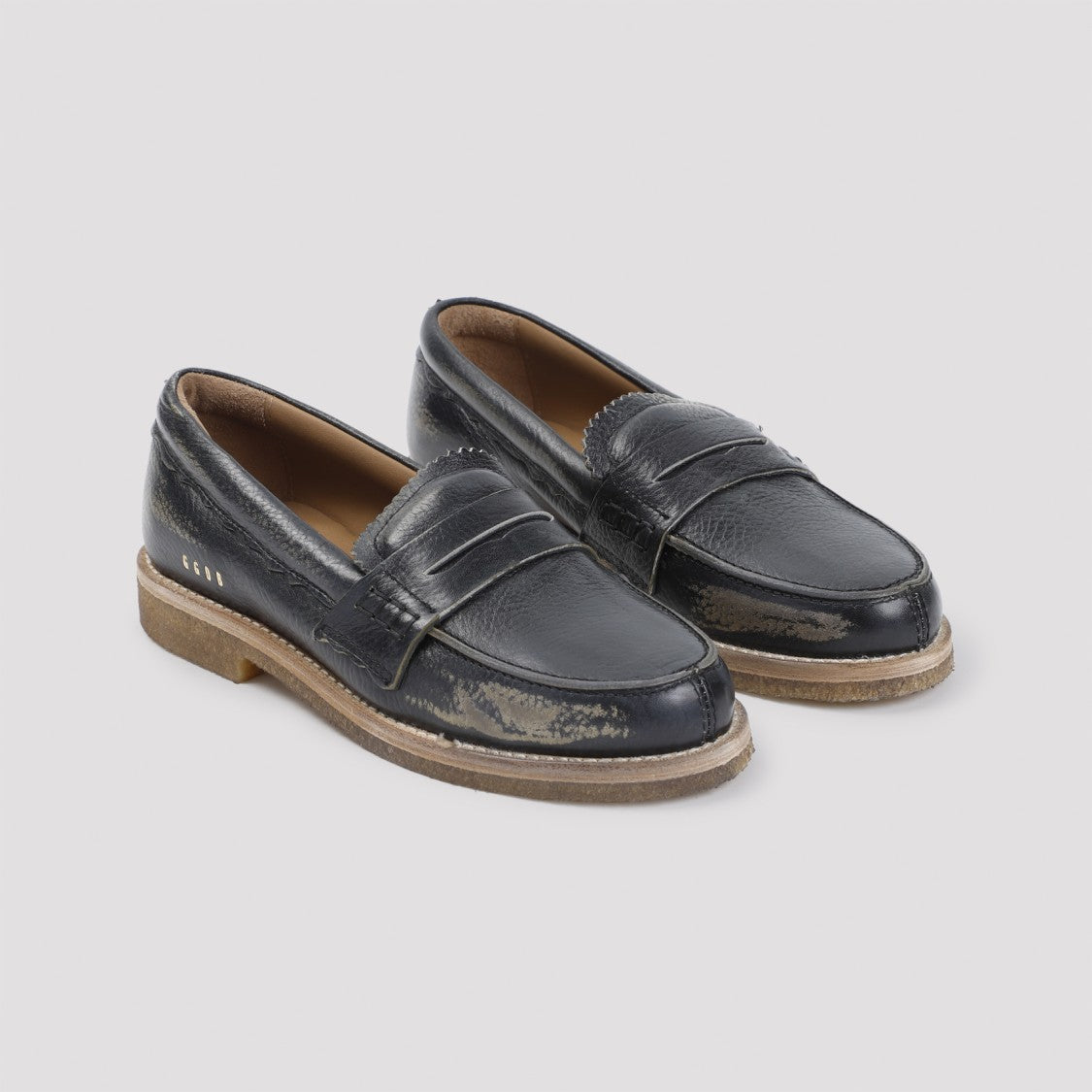 Golden Goose Jerry Black Cow Leather Loafers