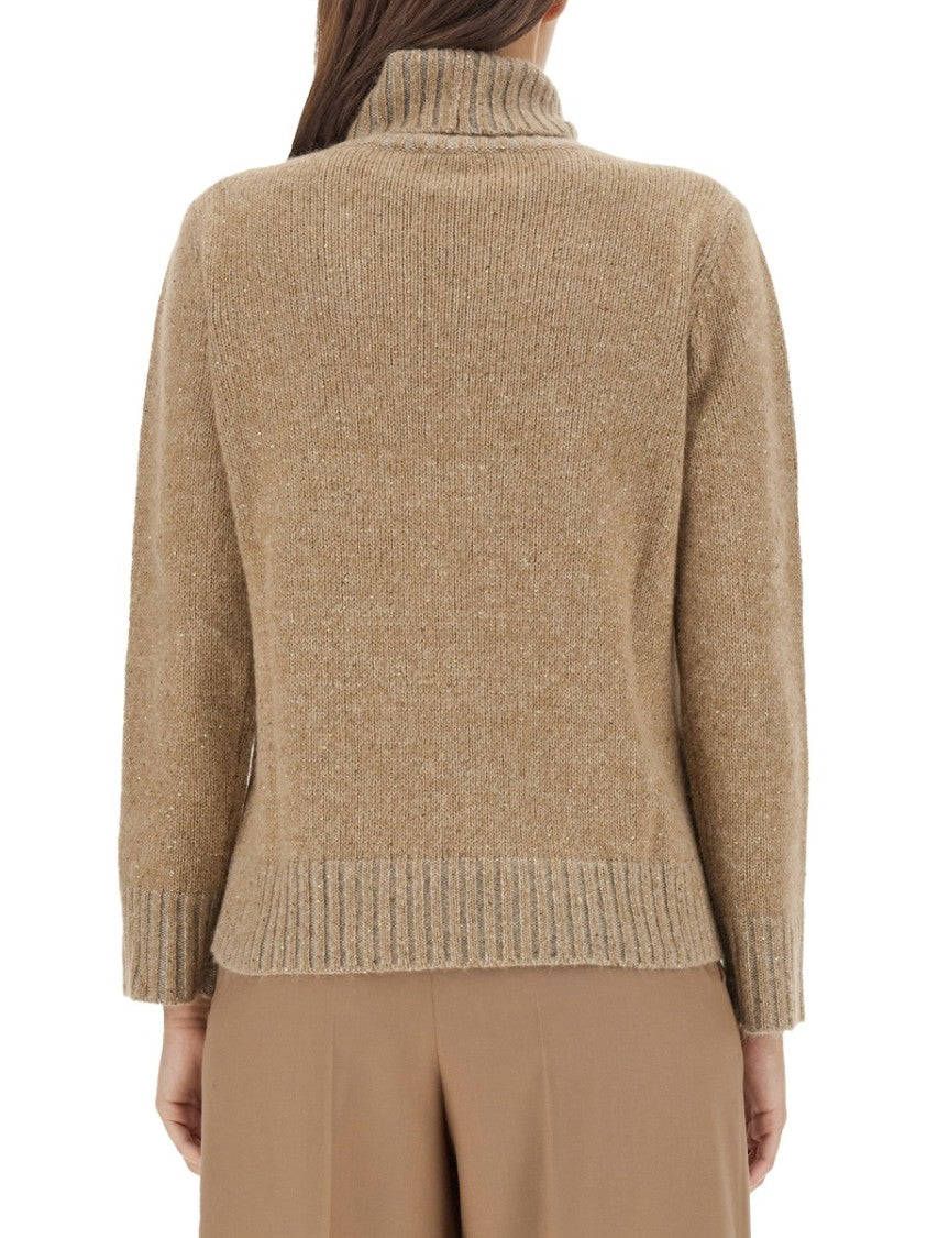 Fabiana Filippi High-Neck Wool Jersey Sweater