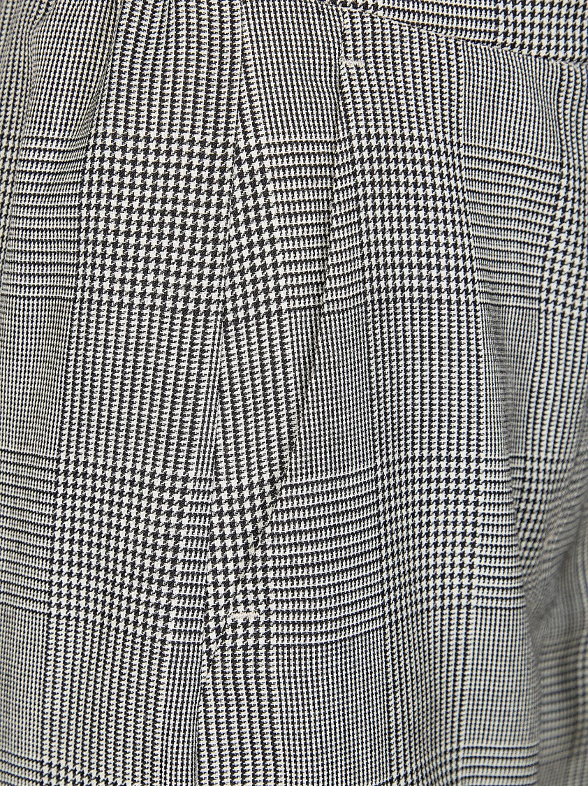 Max Mara Chiffon Drawstring Trousers Prince Of Wales