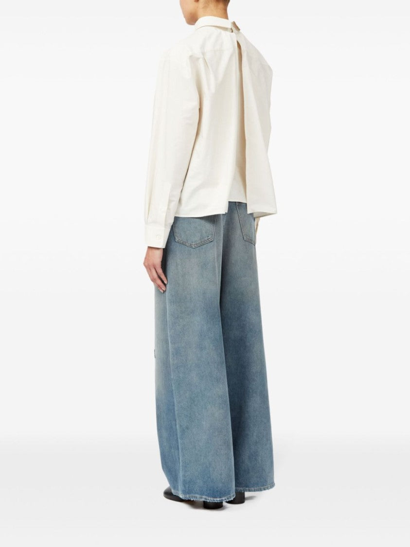 Mm6 By Maison Margiela Layered Design Cotton Shirt