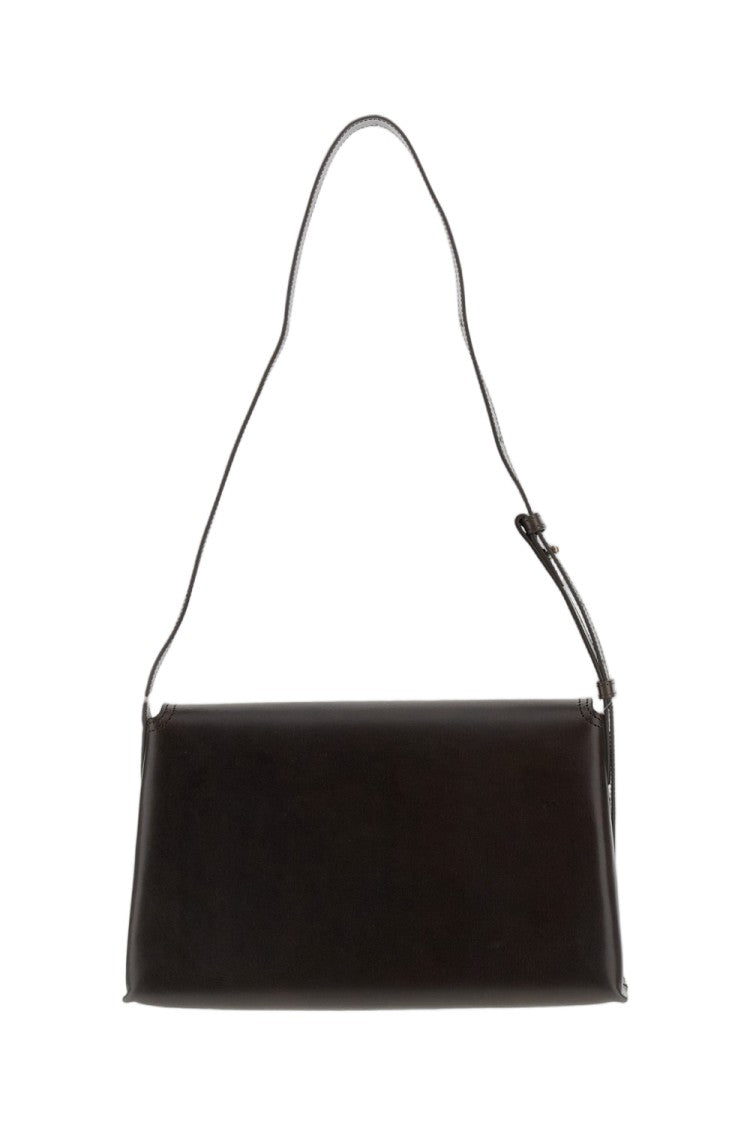 A.P.C. Structured Leather Crossbody Bag With Gold-Finish Clasp And Adjustable Strap