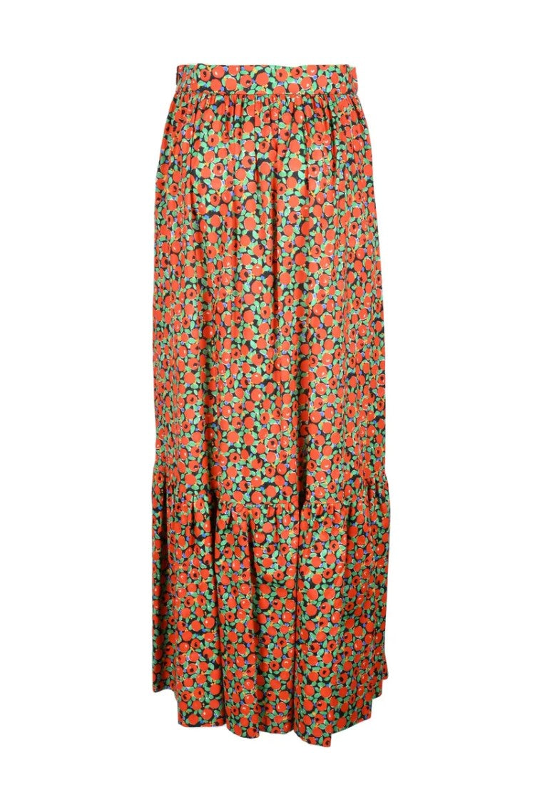 L Autre Chose Long Cotton Skirt - Red