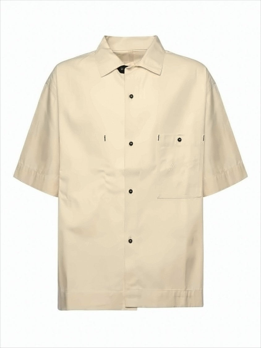 Jacquemus Boxy Fit Short-Sleeve Shirt With Classic Collar And Chest Pocket