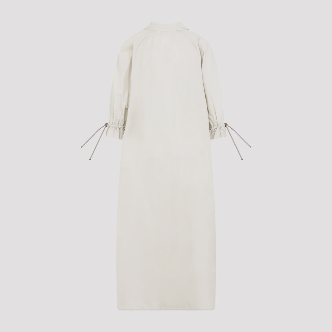 Max Mara Loose-Fitting Cotton Midi Dress With Collared Neckline