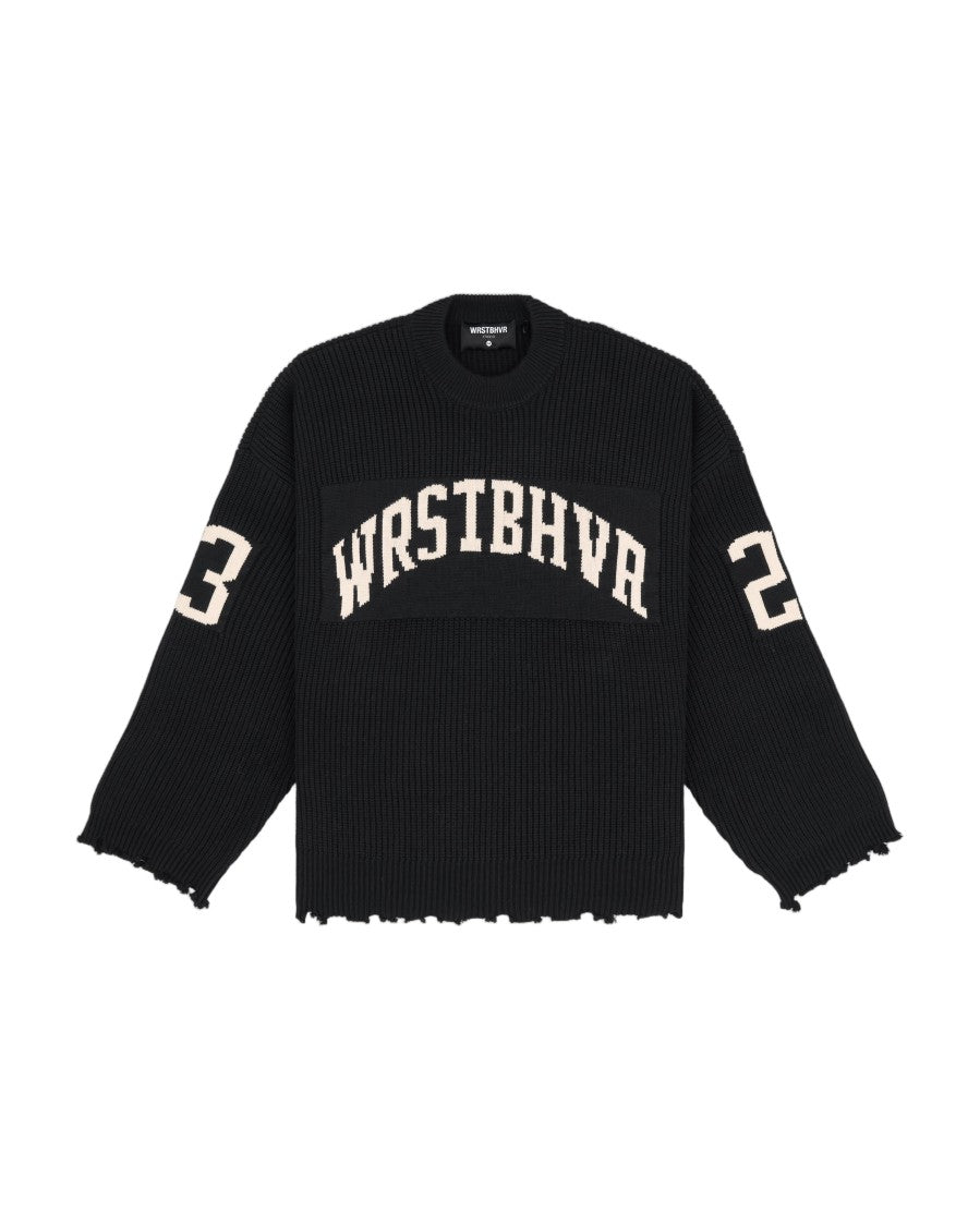 Wrstbhvr Black Destroy Details Viscose-Blend Sweater