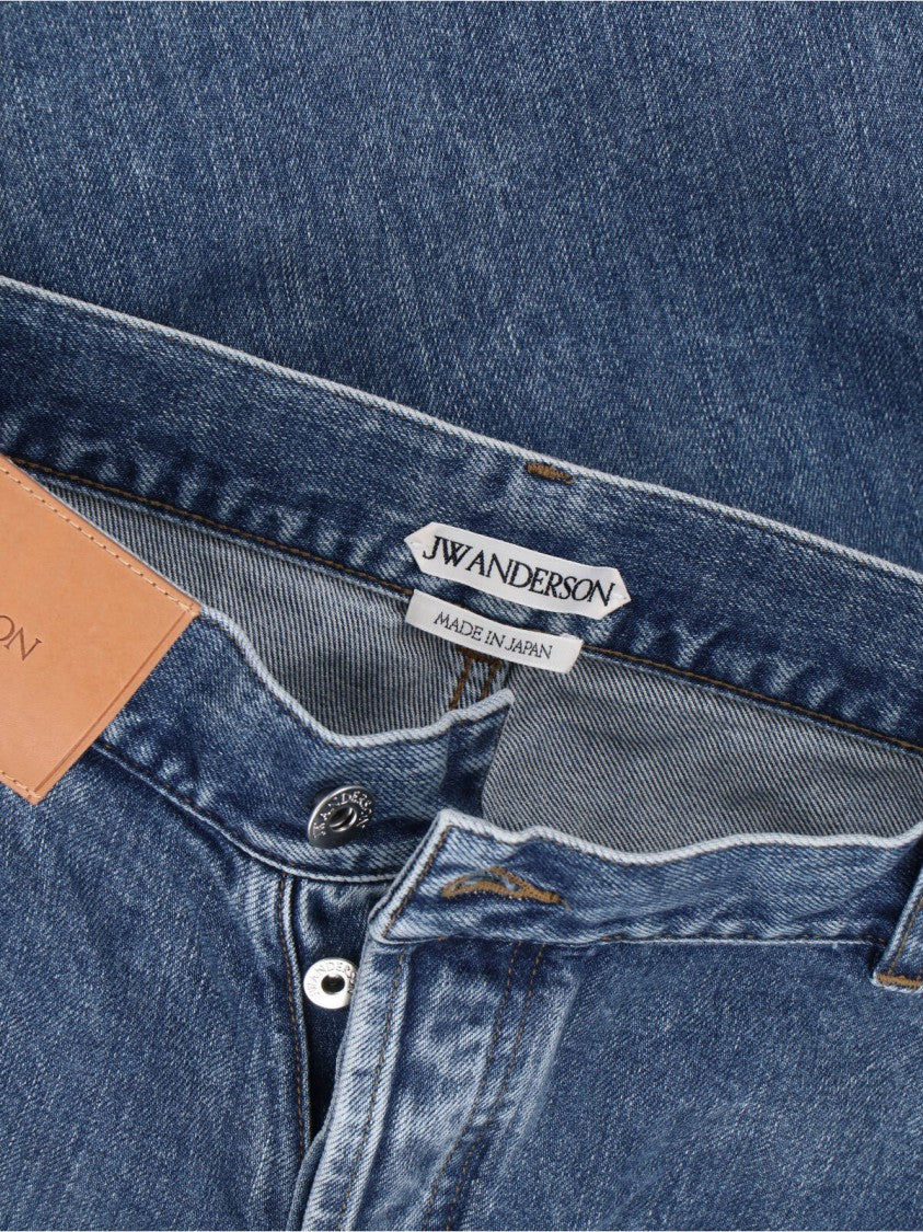 J. W. Anderson Blue Twisted Workwear High-Waisted Jeans