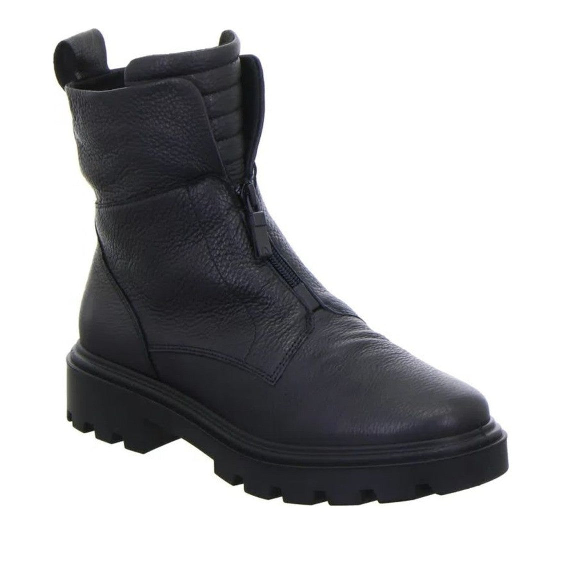 Ara Black Manchester Textured Leather Boots