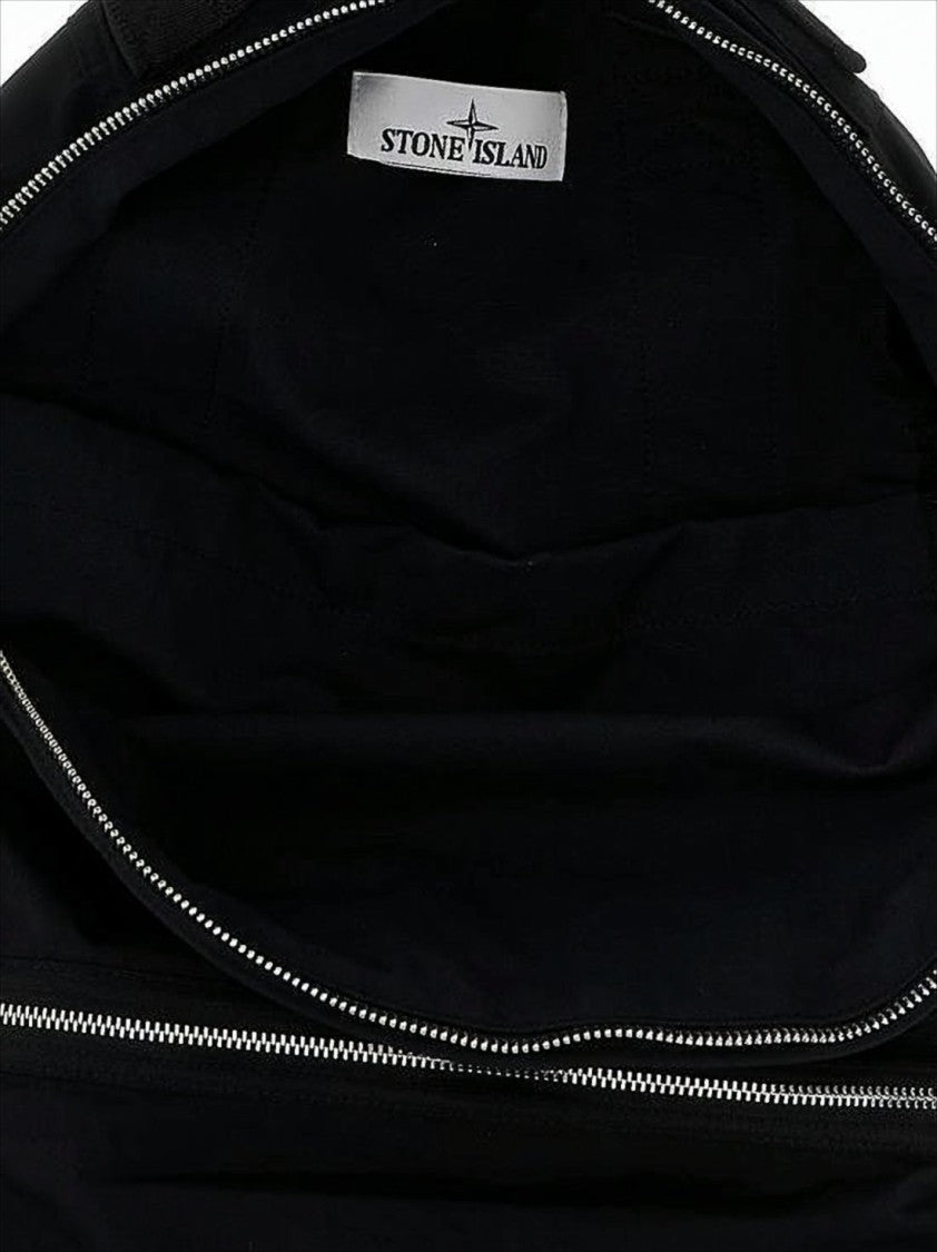 Stone Island Minimalist Black Polyamide Backpack By Stone Island