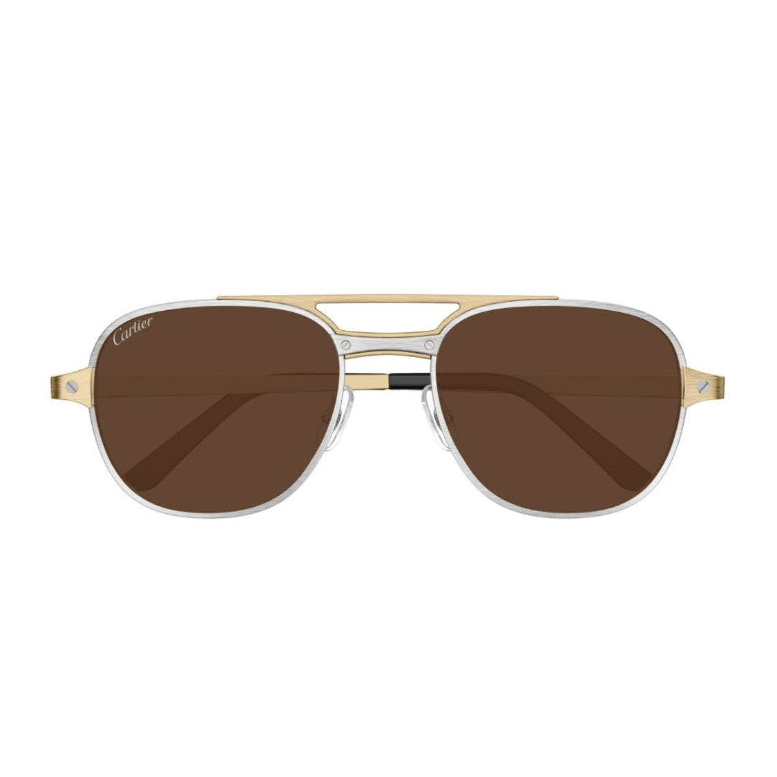 Cartier Gold Ct0477s Santos De Cartier Metal Sunglasses