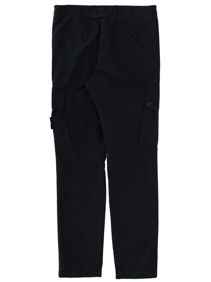 Stone Island Logo Patch Functional Cargo Straight-Leg Pants