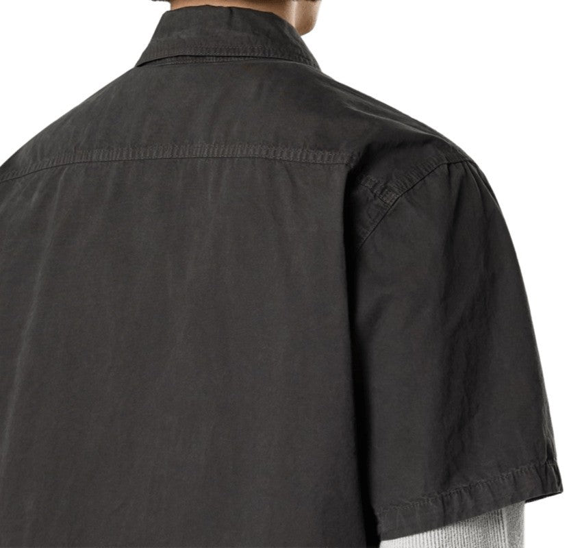 Stone Brushed Organic Cotton Anthracite Shirt