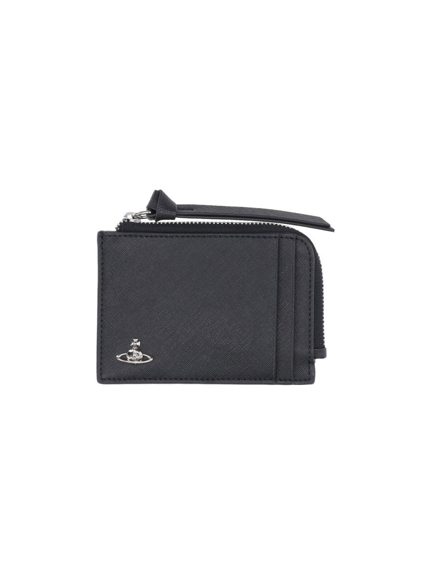Vivienne Westwood "Orb" Zip Cardholder – Black
