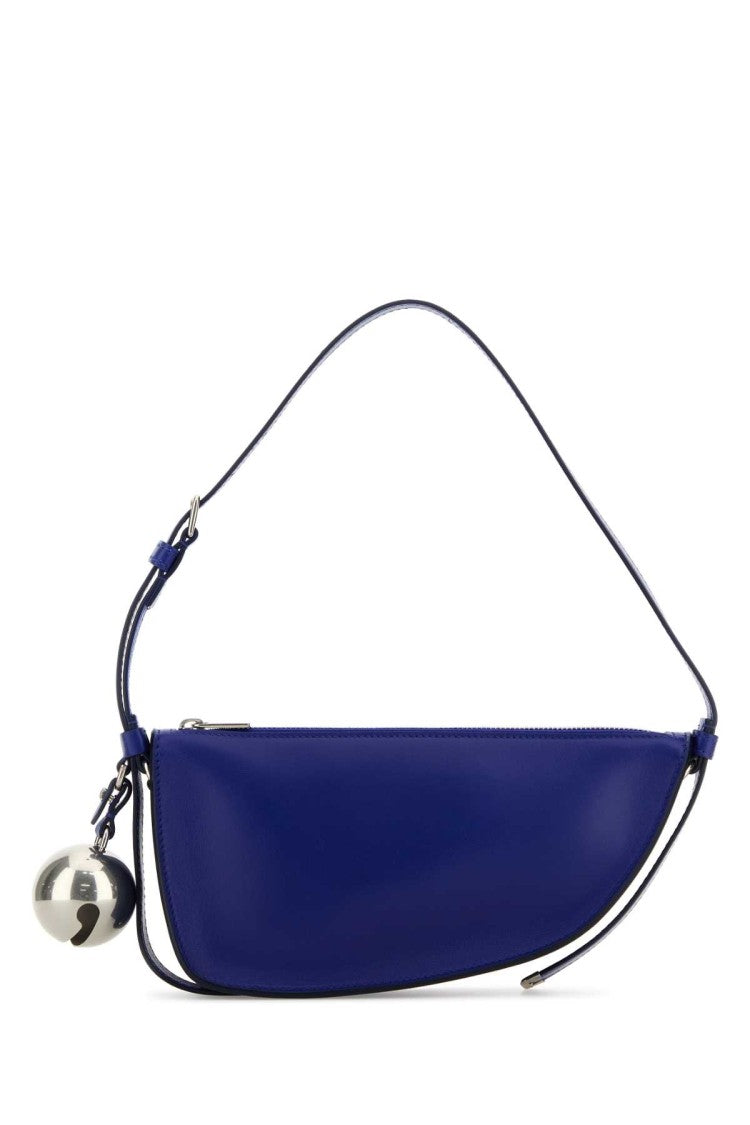 Burberry Blue Leather Shield Mini Shoulder Bag