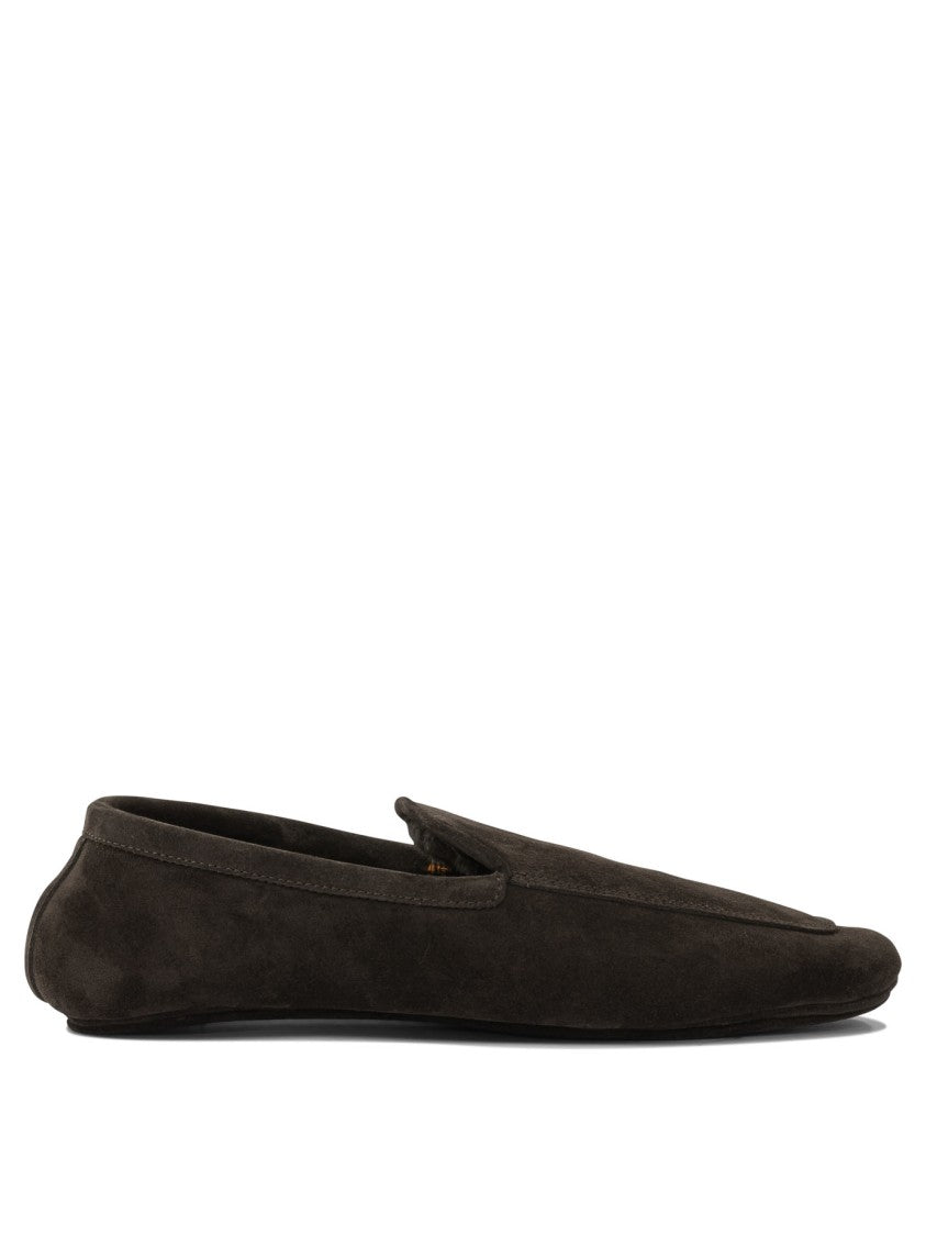Henderson Baracco Brown Suede Loafers With Minimalist Silhouette