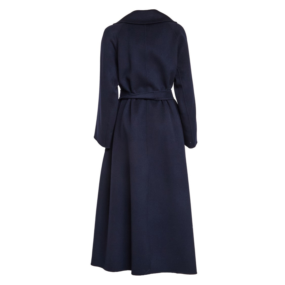 Max Mara Hand-Stitched Double Wool Coat With Wide Notch Collar