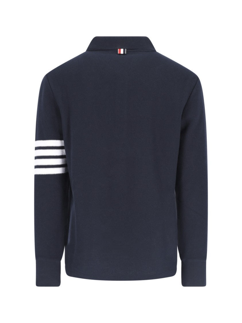 Thom Browne Long-Sleeve Polo Collar Sweater
