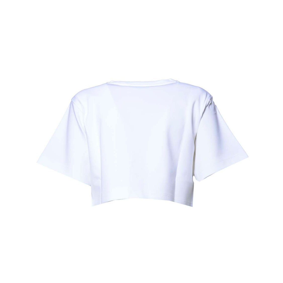 Max Mara Mexico Cropped T-Shirt In White Jersey
