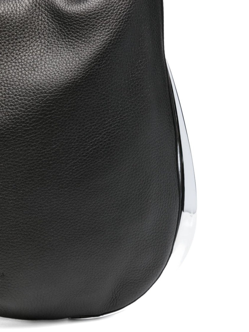 Benedetta Bruzziches Black Deer Leather Shoulder Bag