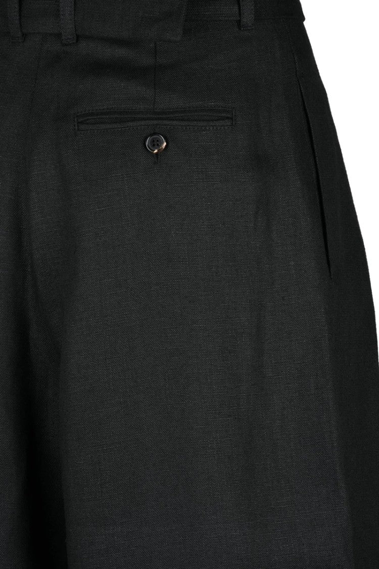 Max Mara Linen Trousers - Black