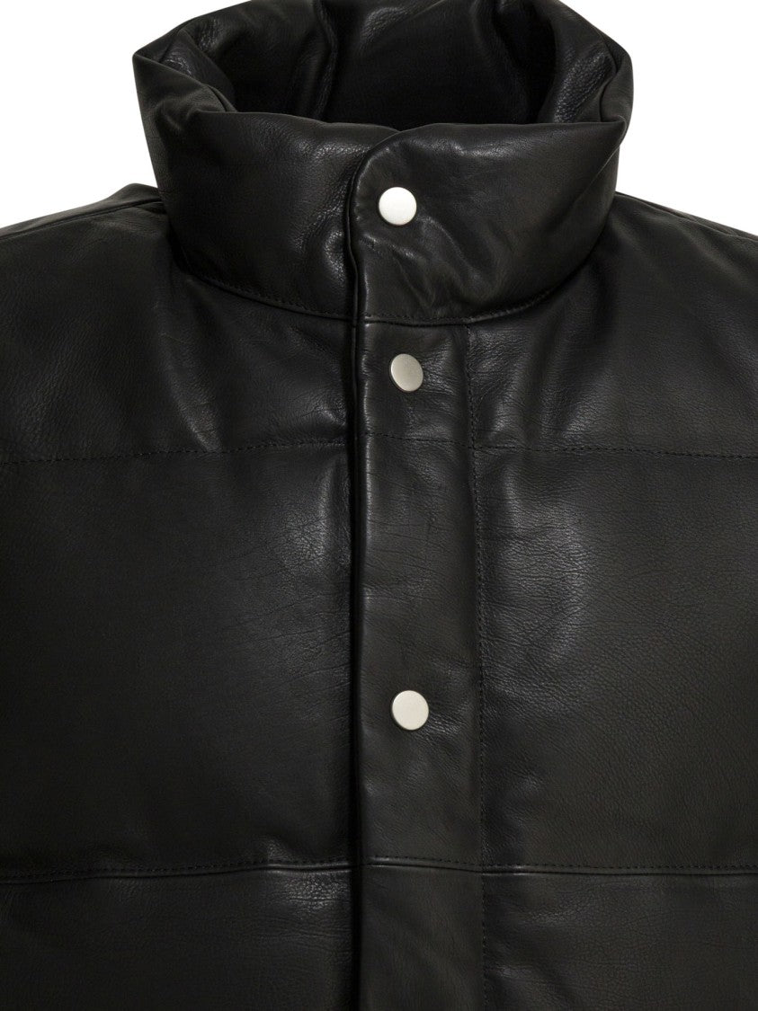 Nonnative Quilted Sleeveless Jacket With High Padded Collar And Zippered Pockets
