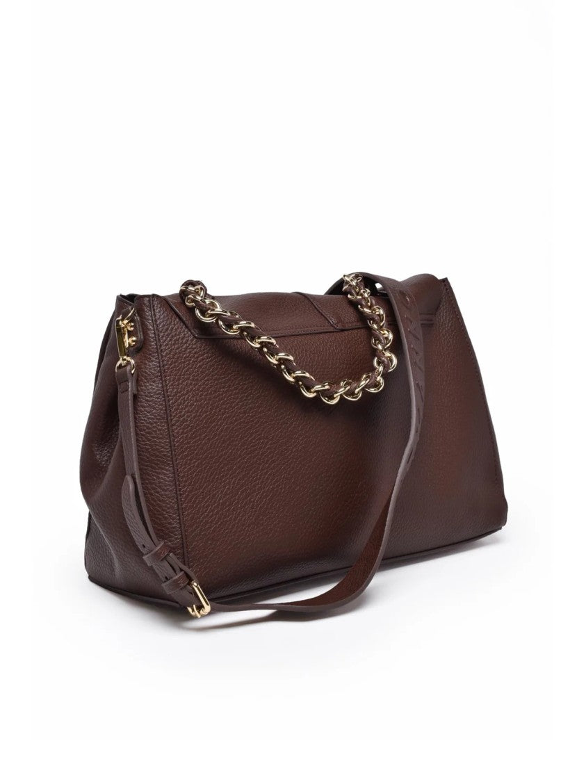 Ermanno Firenze Brown Polyurethane Eba Shoulder Bag