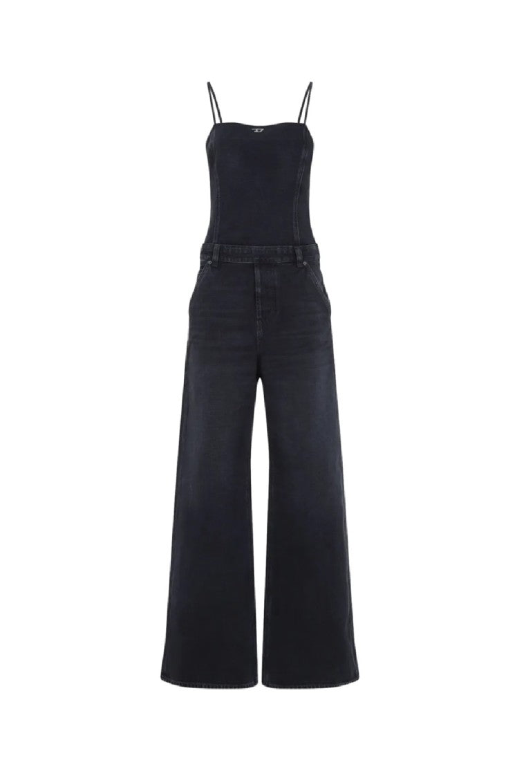 Diesel Fitted Bodice Jumpsuit With Wide-Leg Pants