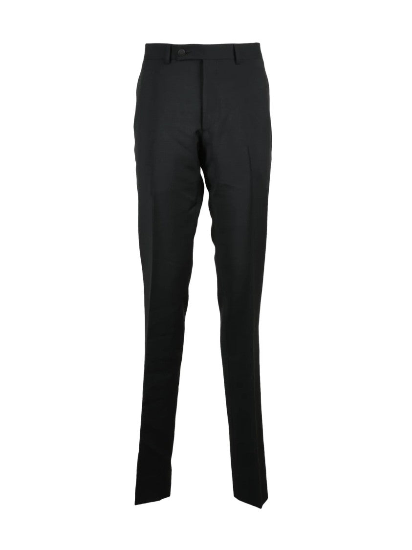 Maurizio Miri Black Rounded Jacket Wool-Mohair Suit