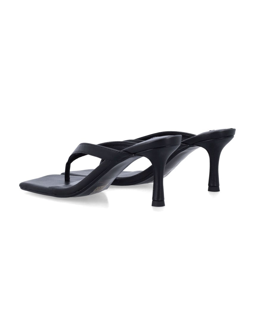 Senso Square Toe Thong Sandals With Flared Kitten Heel