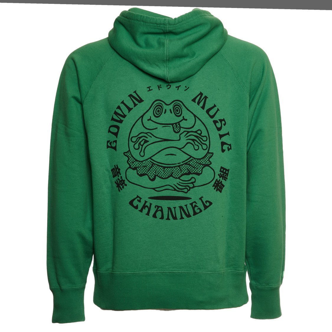 Edwin Drawstring Hooded Sweatshirt With Bold Prints