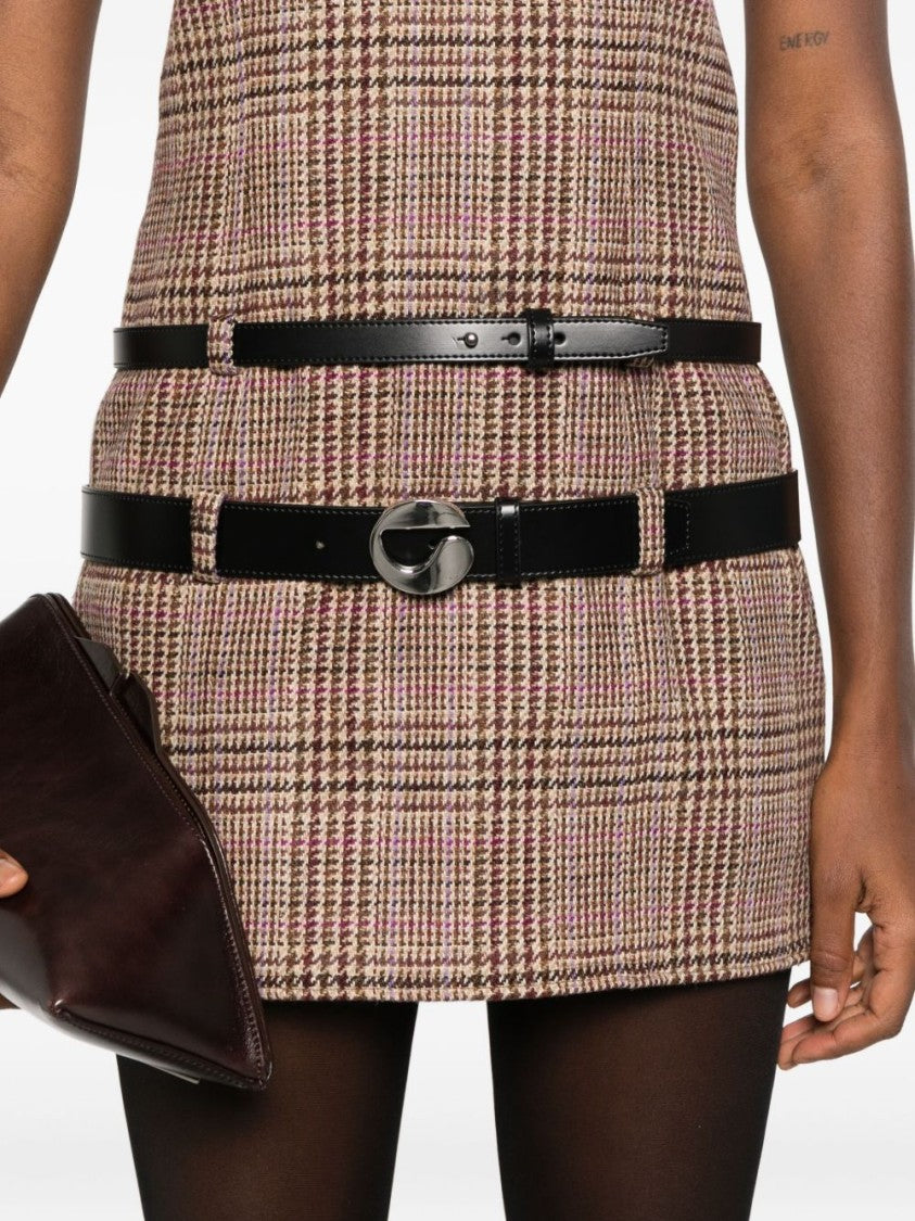 Coperni Checkered Brown Mini Dress