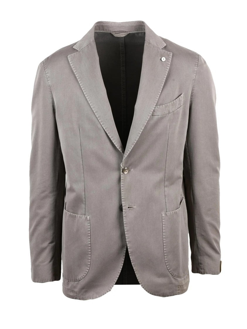 L.B.M. 1911 Taupe Cotton Polyamide Rounded Jacket