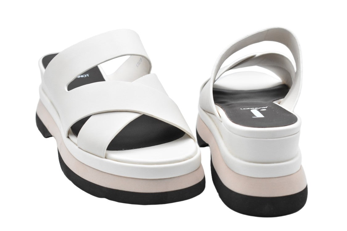 Jeannot Beige Leather 7 Cm Wedge Shoes