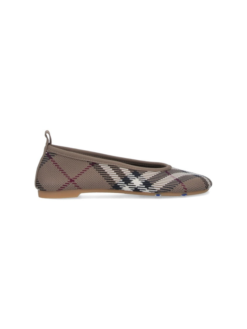 Burberry "Baby Check" Ballet Flats – Brown