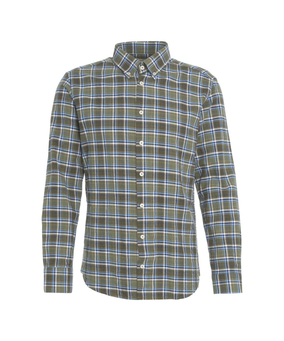 Bastoncino Multicolored Checkered Shirt With Button-Down Collar
