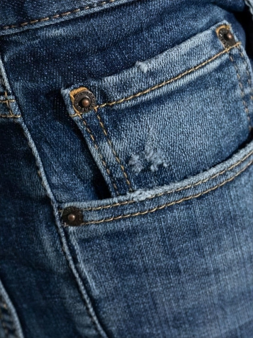 Dsquared2 Straight-Leg Distressed Denim Pants