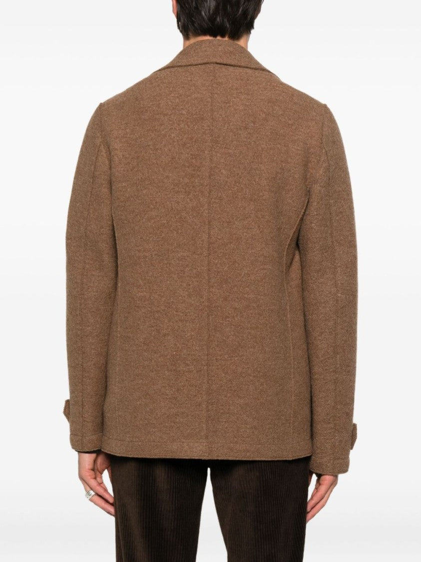 Harris Wharf London Double-Breasted Brown Virgin Wool Harris Wharf London Coat