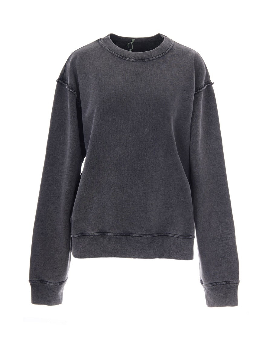 Haikure Black Shannen Relaxed Slit-Back Cotton Sweatshirt
