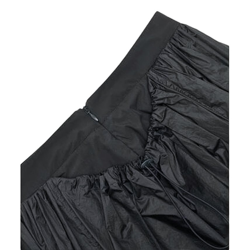 Amomento Gathered Long Skirt With Adjustable Drawstrings