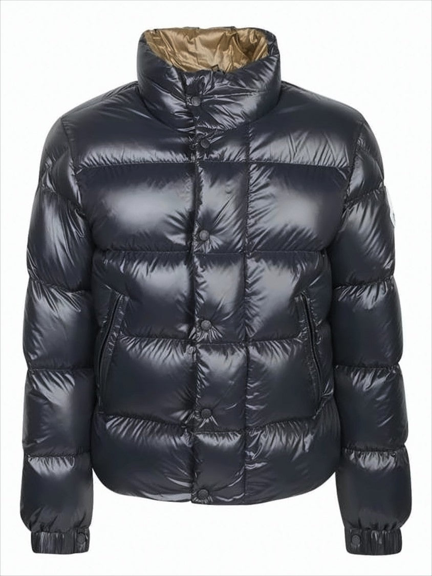 Moncler High-Collar Puffer Jacket With Horizontal Quilting