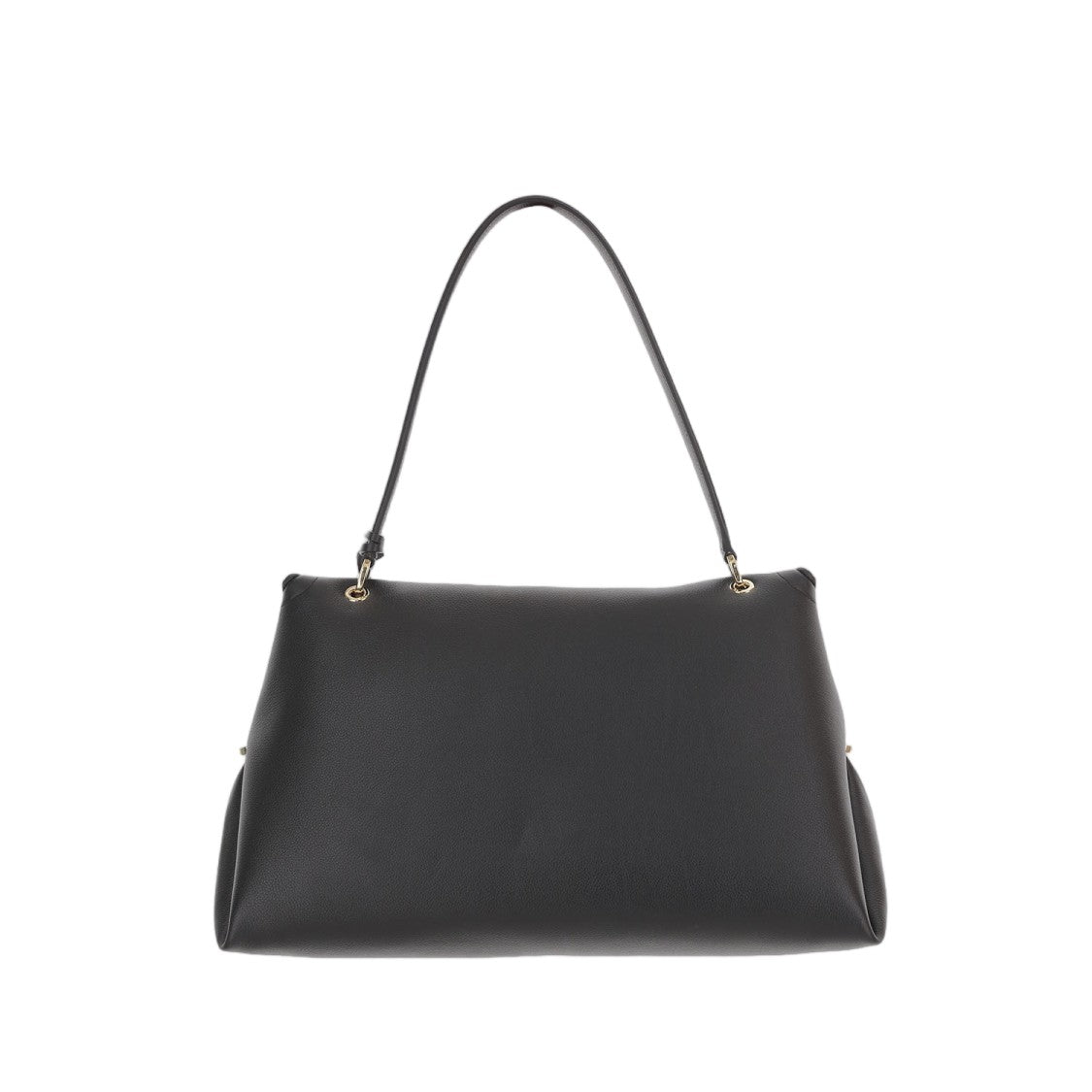 Salvatore Ferragamo Embossed Leather Shoulder Bag With Hook-And-Eye Closure