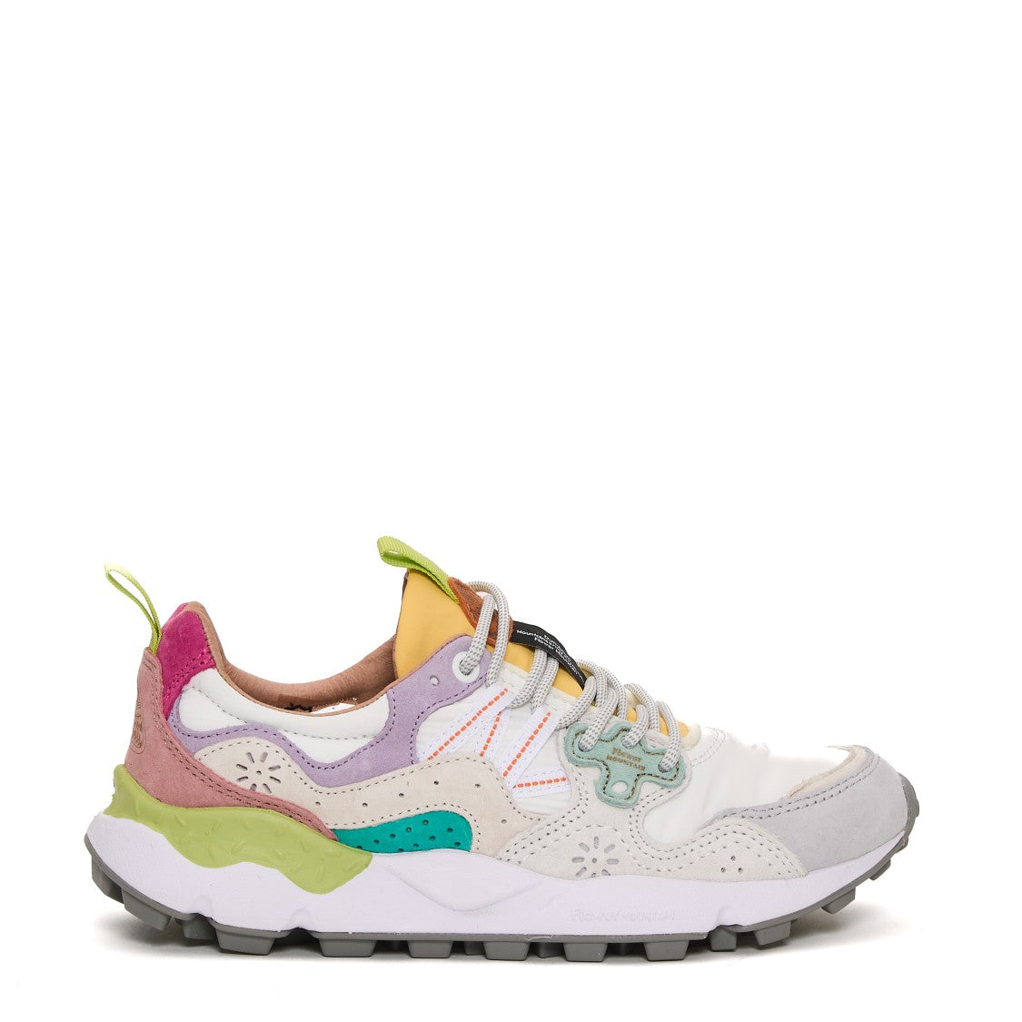 Flower Mountain Yamano Bianco Sneakers With Colorful Accents