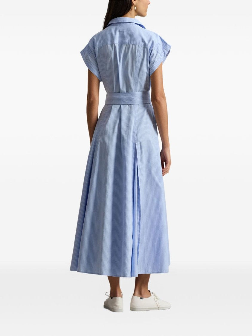 Polo Ralph Lauren Midi Dress With Mother-Of-Pearl Button Placket