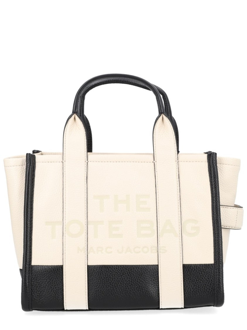 Marc Jacobs Neutrals Structured Two-Tone Leather Tote Bag