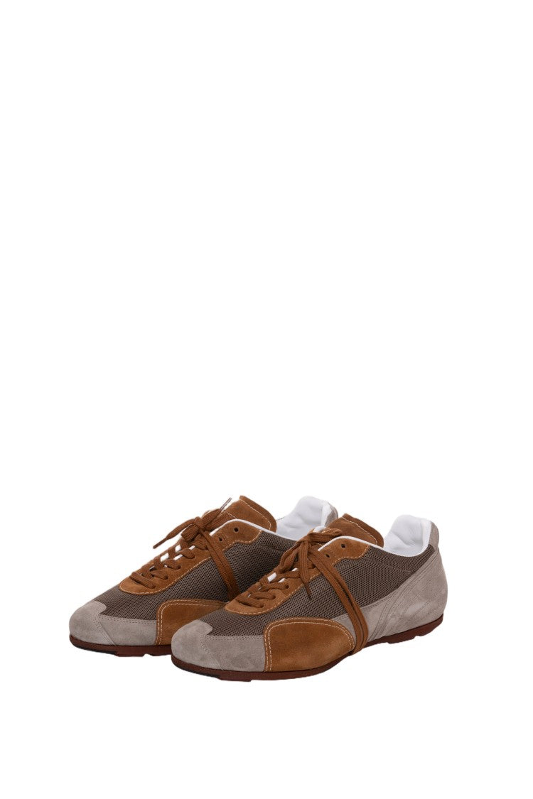 Pantofola D'oro Blue Mesh Suede Pdo Hand-Stitched Sneakers