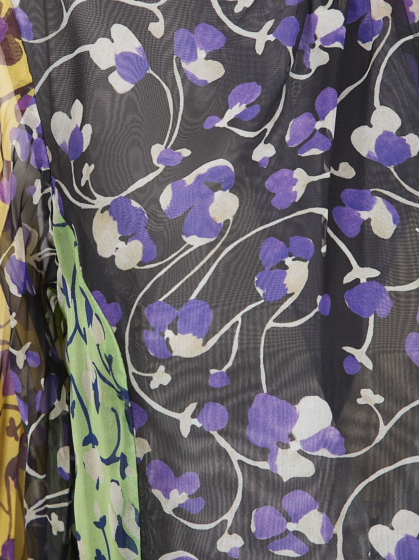 La Double J Floral Maxi Dress With Pleated Skirt