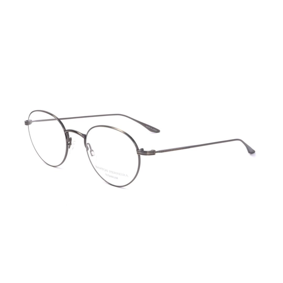 Barton Perreira Bp5037 501Tb Round Lens Grey Metal Eyeglasses With Minimalist Design