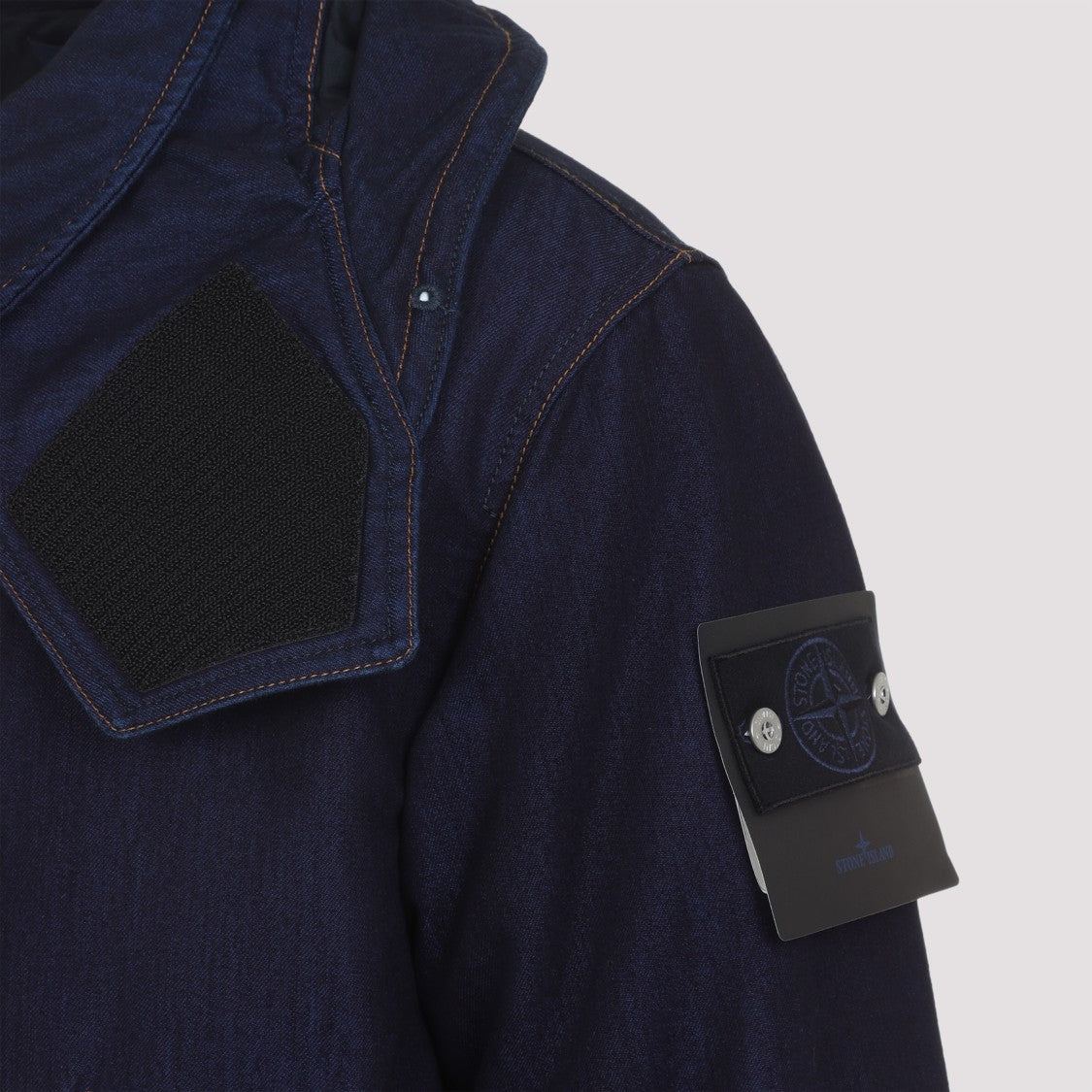 Stone Island Blue Rinse Cotton Outerwear