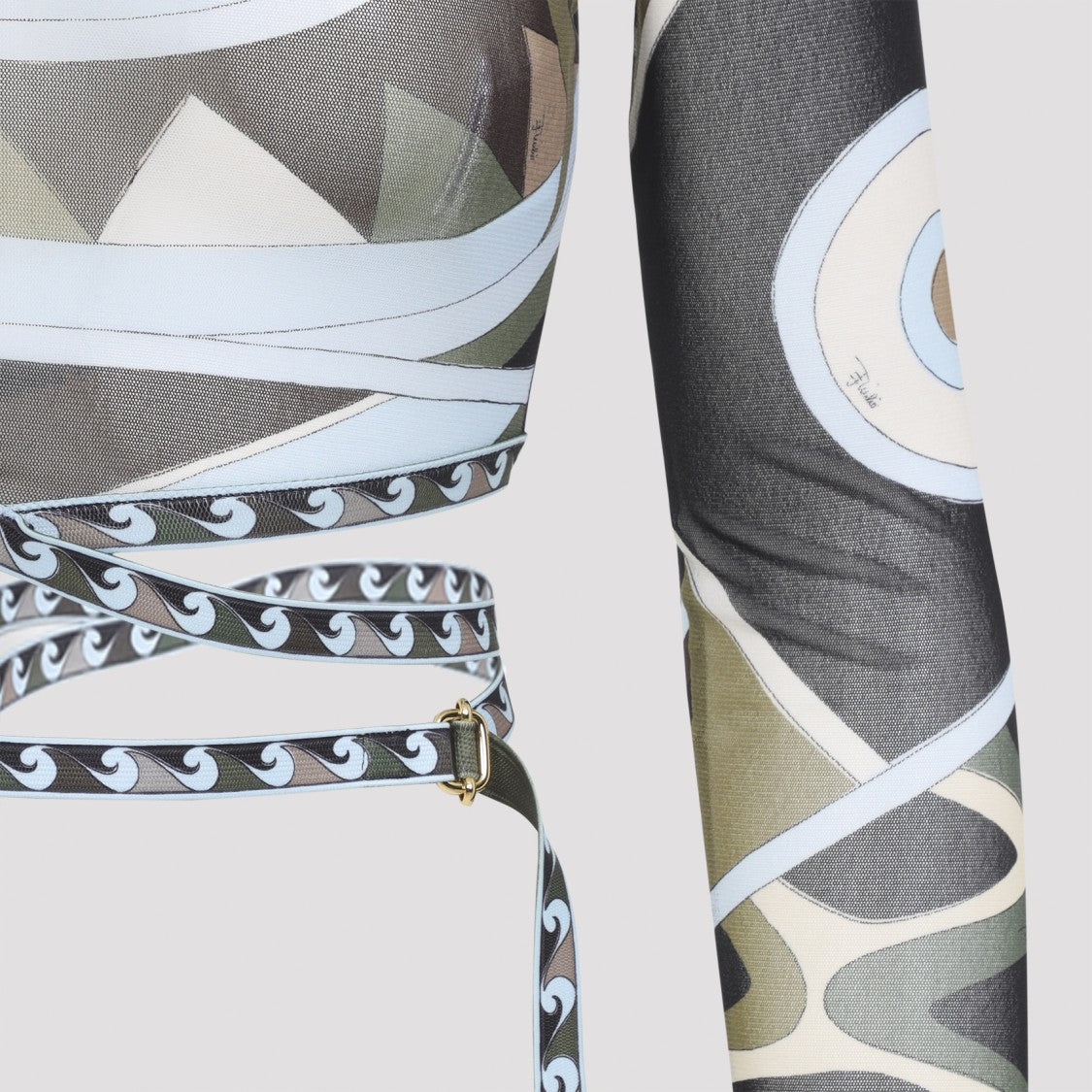Pucci Abstract Geometric Long-Sleeved Top