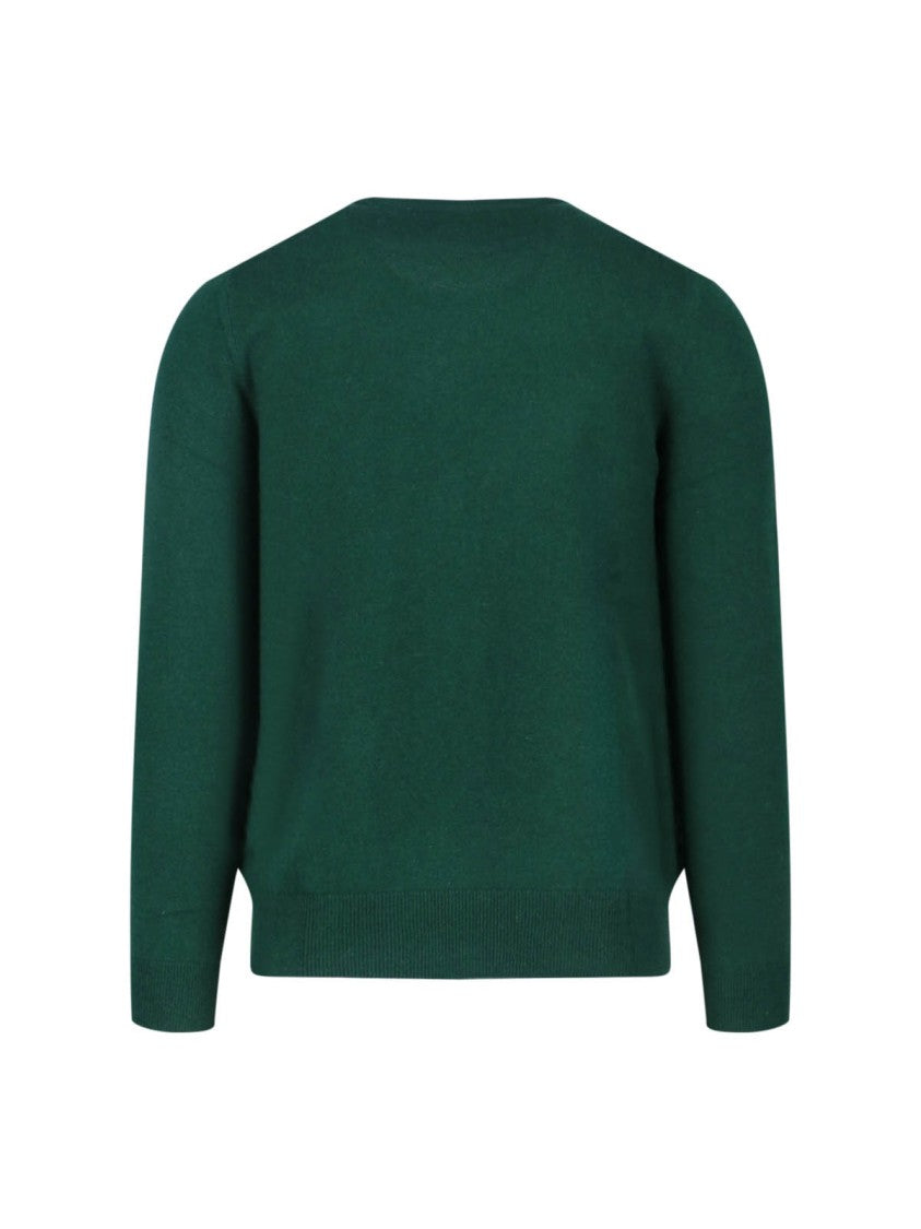 Polo Ralph Lauren Classic Crew Neck Sweater With Embroidered Logo Detail